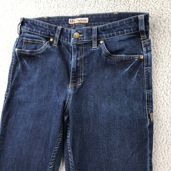 5.11 TACTICAL Womens Size 8 Short BRITTA Slim Leg Dark Wash Stretch Denim Jeans - Picture 3 of 15